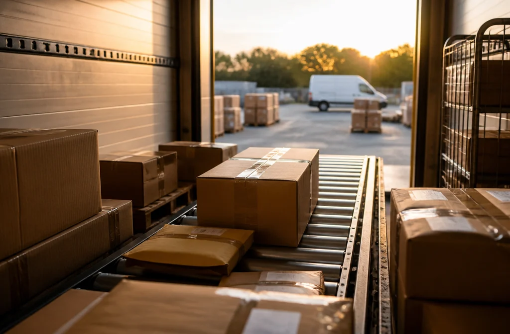 área de recepción, paquete para organizar evidencia para en zona de carga o entrega sin marcas